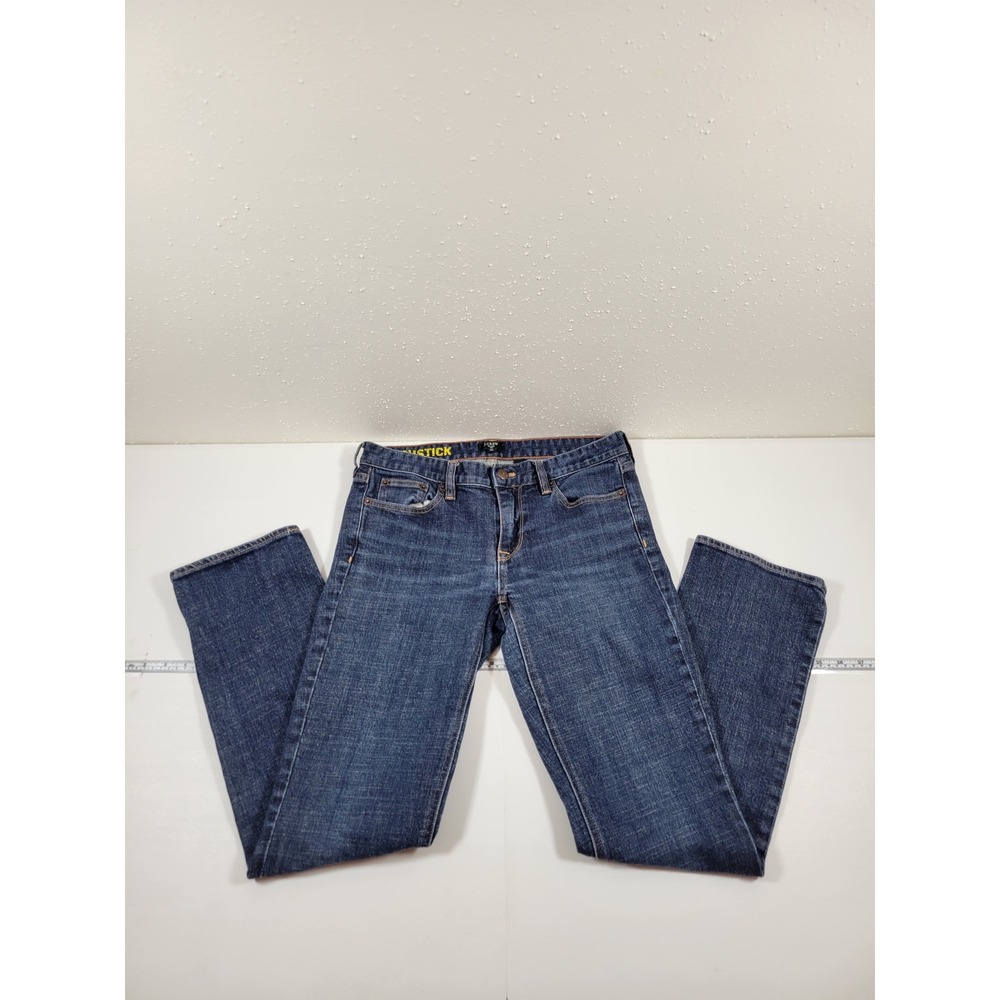 J.Crew Matchstick Jeans Womens 28S Blue Excellent Straight Leg Stretch Denim